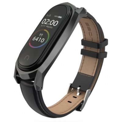 Pasek TECH-PROTECT Herms do Xiaomi Mi Band 5/6/6 NFC Czarny