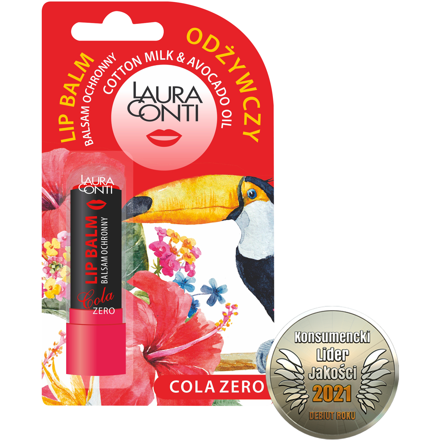 Laura Conti Cola Zero pomadka ochronna do ust, 4,8 g