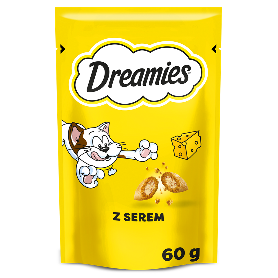 DREAMIES Chrupiące przysmaki dla kota o smaku sera 60 g