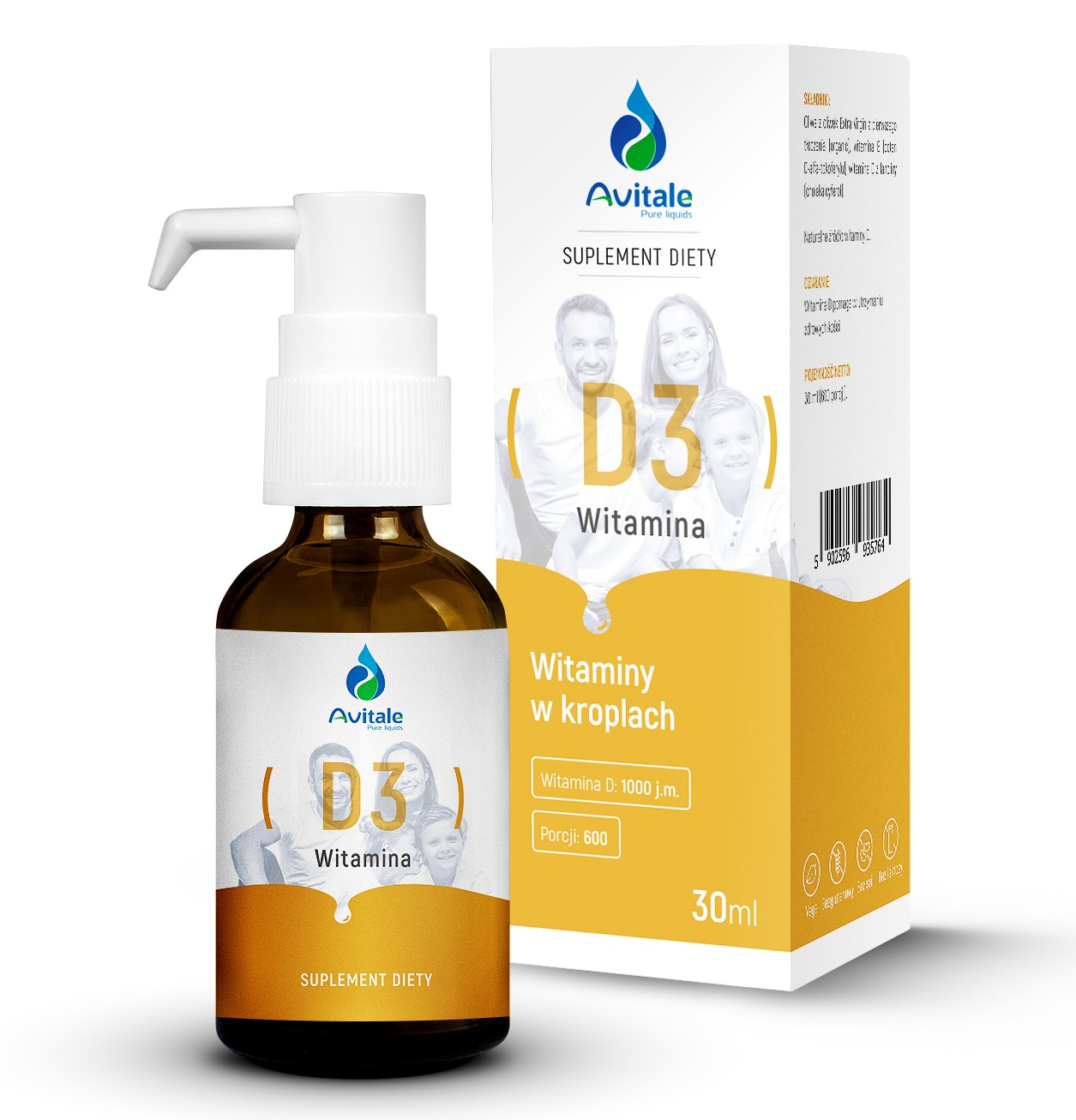 Avitale Witamina D3 z lanoliny 30 ml (Aliness)