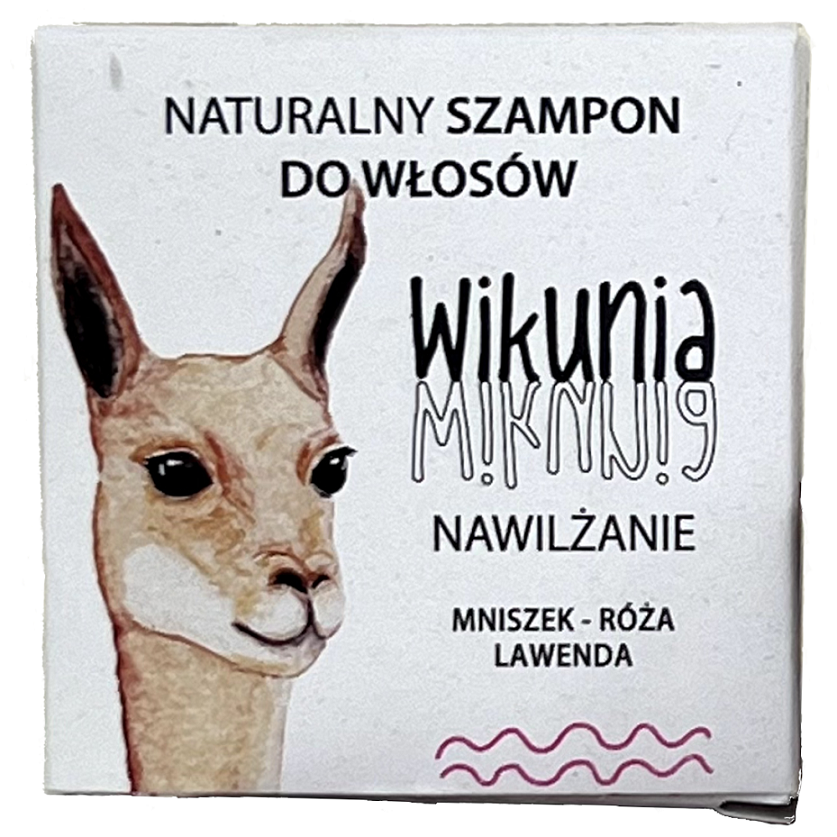 Ferny szampon do włosów w kostce Wikunia dla skóry potrzebującej nawilżenia, 105 g