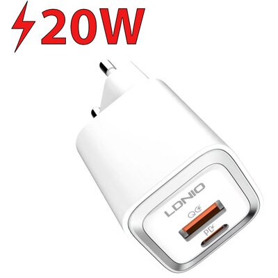 Ładowarka sieciowa LDNIO MFi A2318M 20W Biały