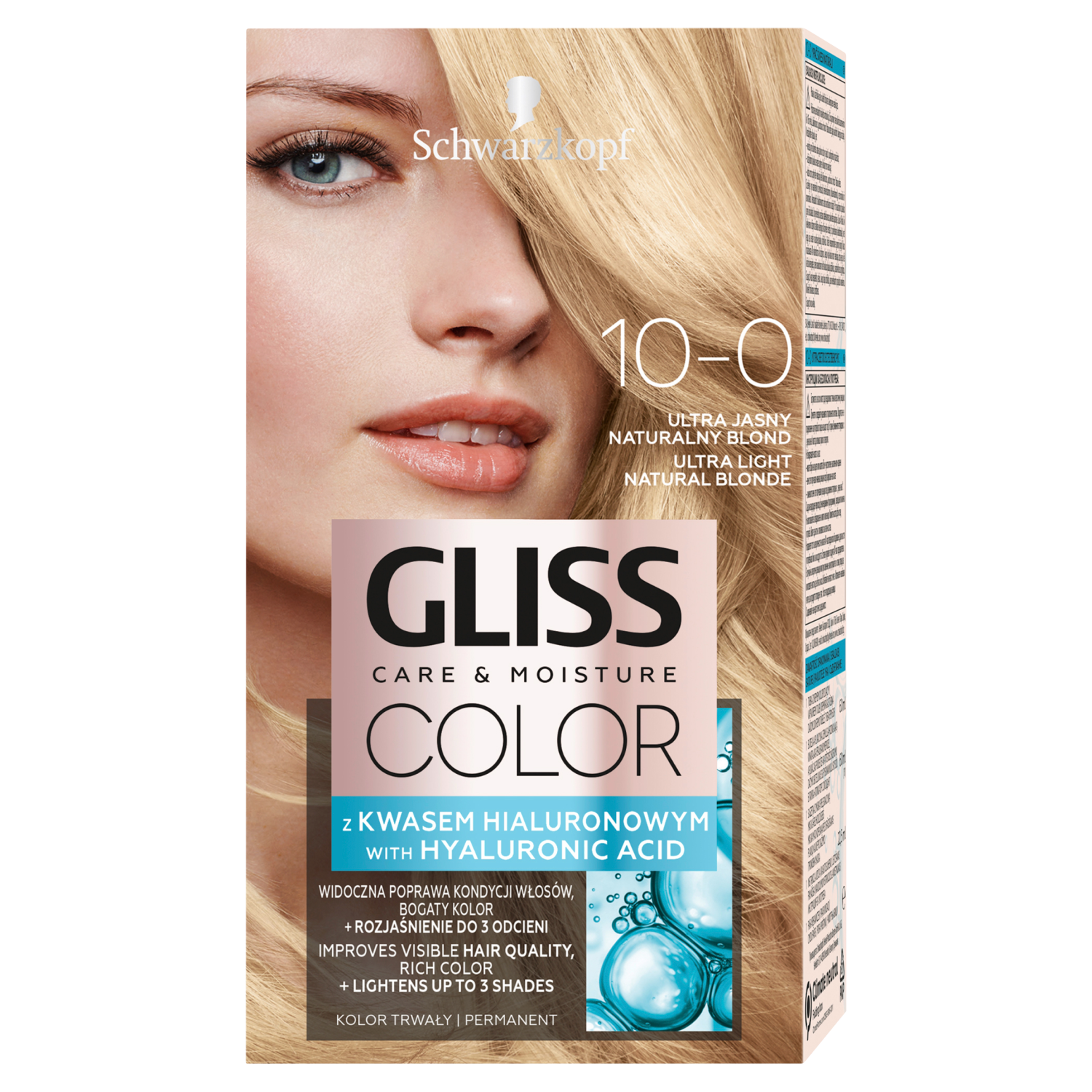 Gliss Color farba do włosów 10-0 naturalny blond, 1 opak.