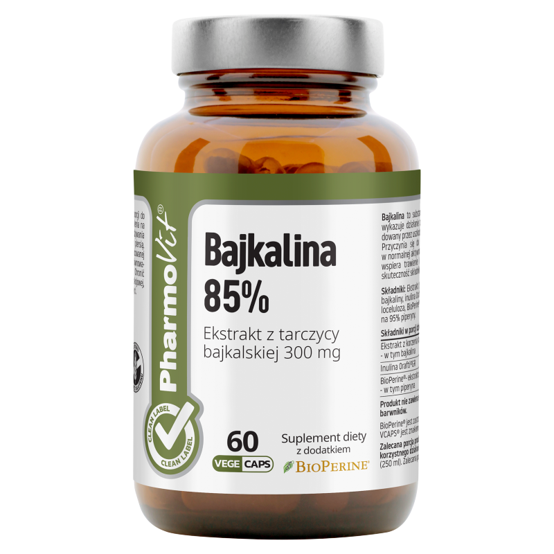 Pharmovit Bajkalina 85%, suplement diety, 60 kapsułek