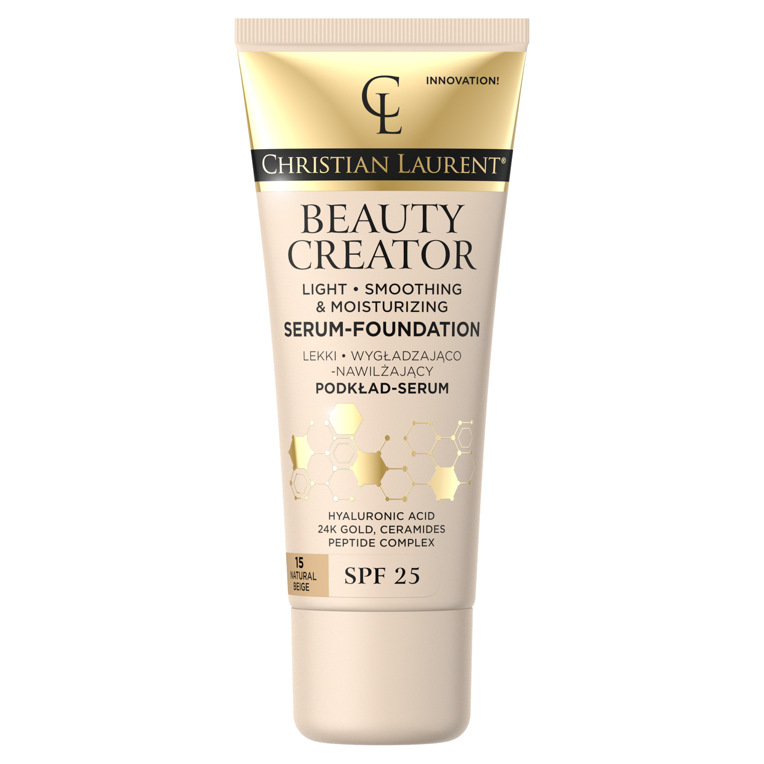 Christian Laurent Beauty Creator wygładzająco-nawilżający podkład do twarzy z SPF25 15 natural beige, 30 ml