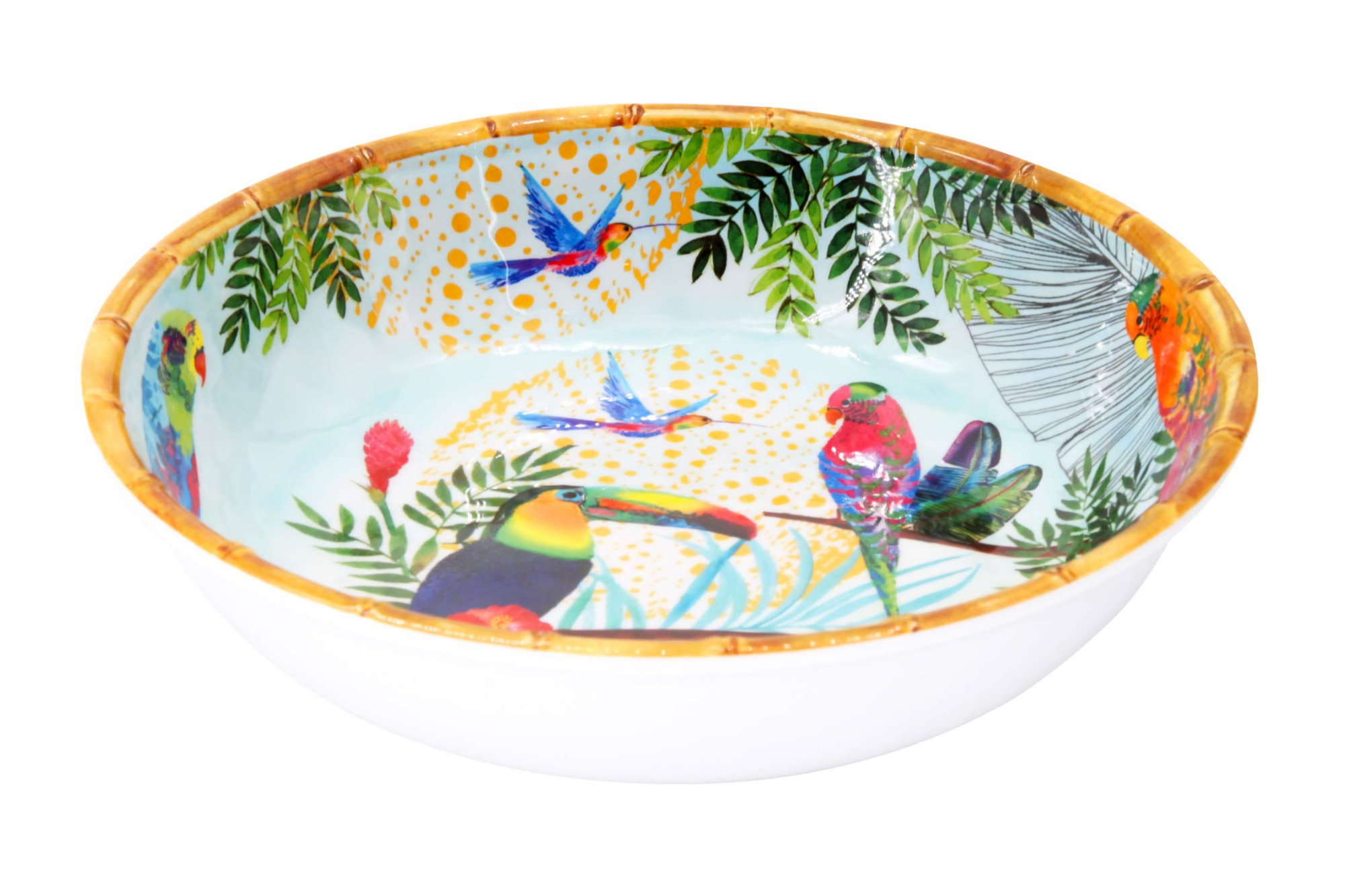 Les Jardins de la Comtesse - Miska z melaminy do zup i makaronów Toucans of Rio 23 cm