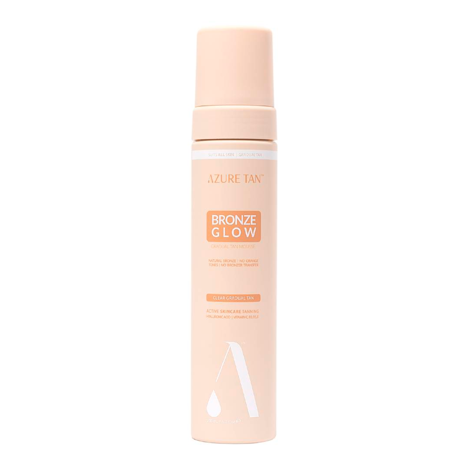 Azure Tan Bronze Glow bezbarwna pianka samoopalająca do ciała, 200 ml