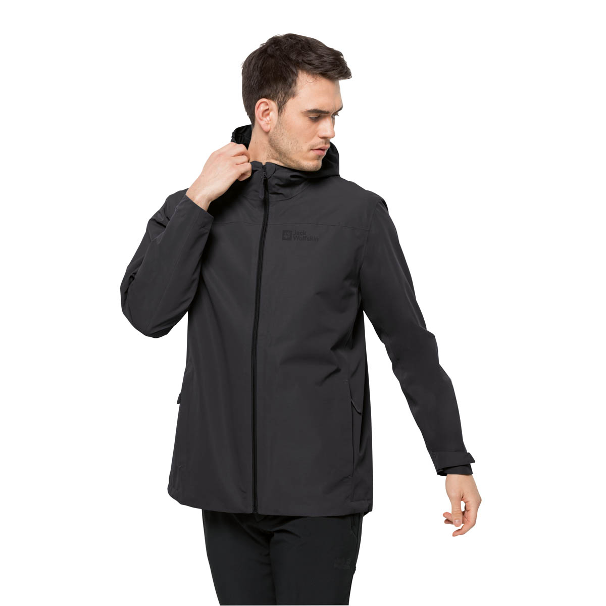 Męska kurtka przeciwdeszczowa Jack Wolfskin BESLER 2L JKT M black - XXL