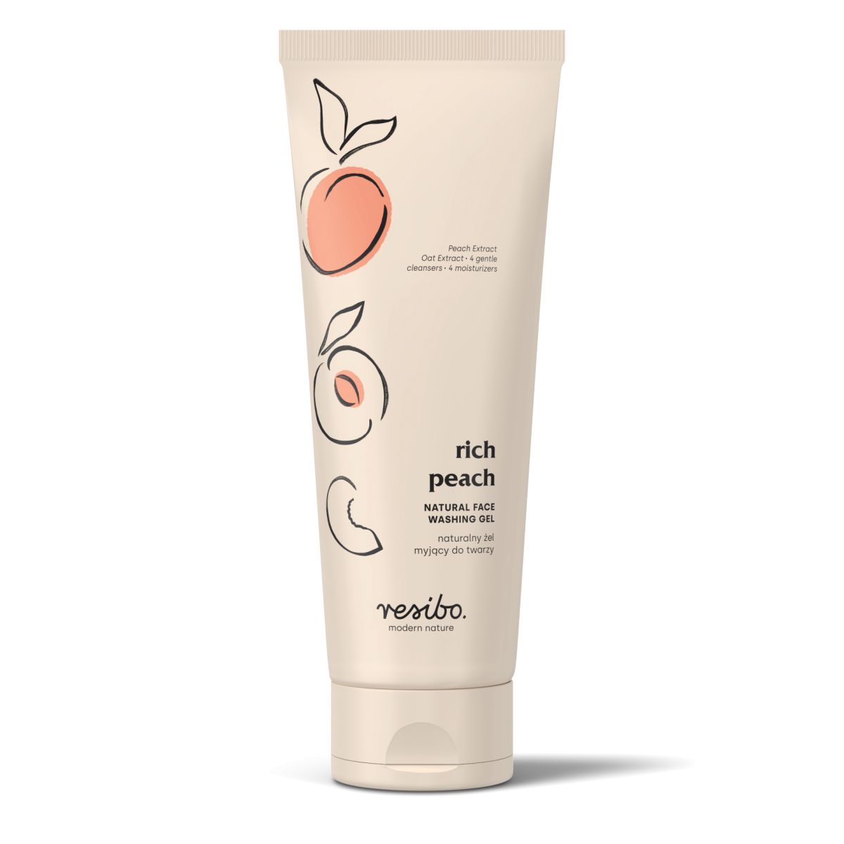 Resibo żel do mycia twarzy ekstrakt z brzoskwini, 125 ml