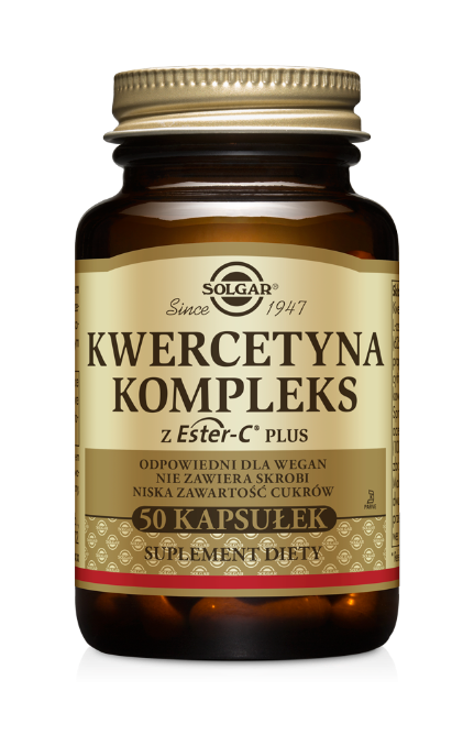 Solgar, Kwercetyna Kompleks z Ester-C Plus, suplement diety, 50 kapsułek