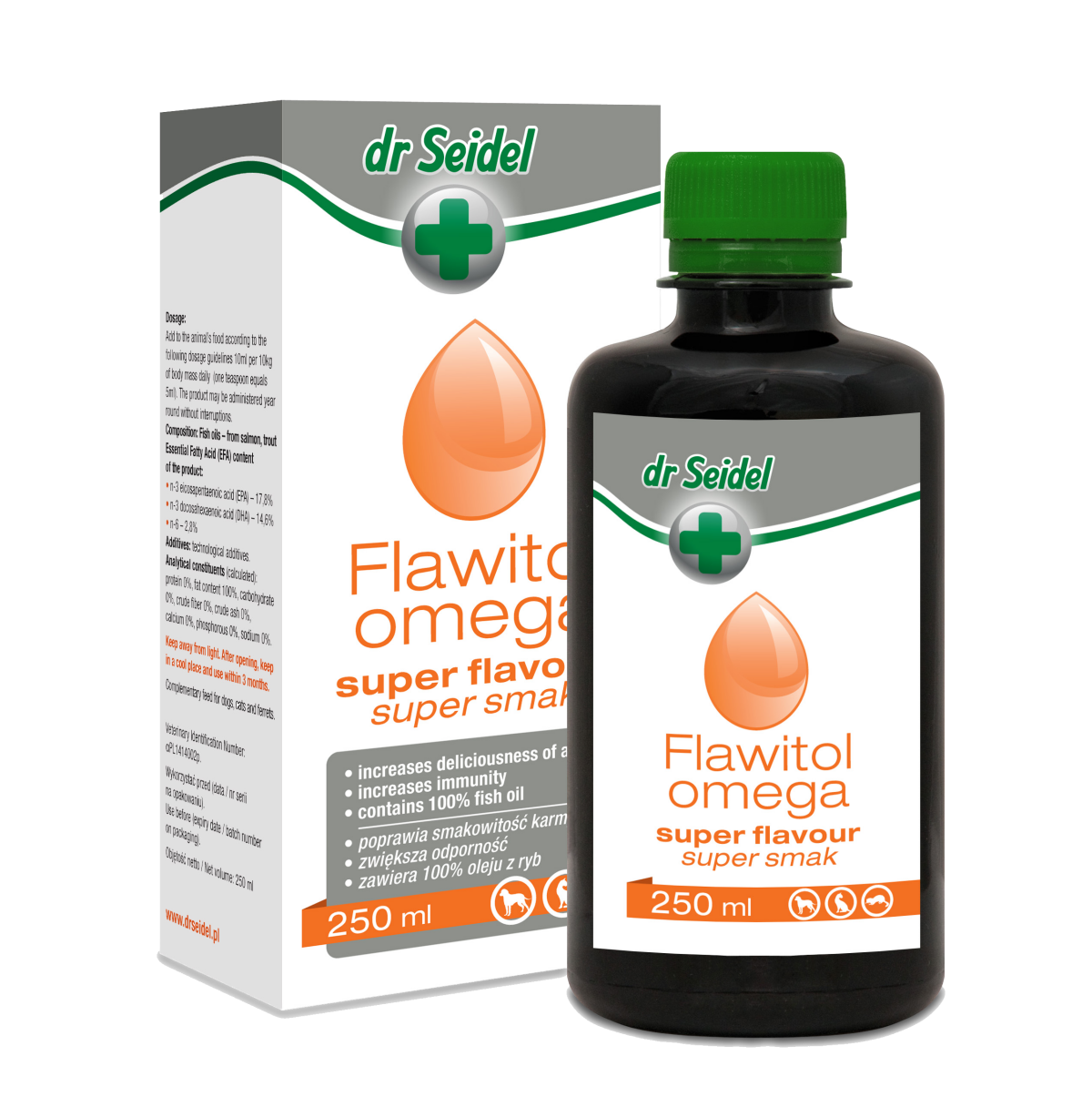 dr Seidel Flawitol Omega Super Smak preparat odżywczy, 250ml