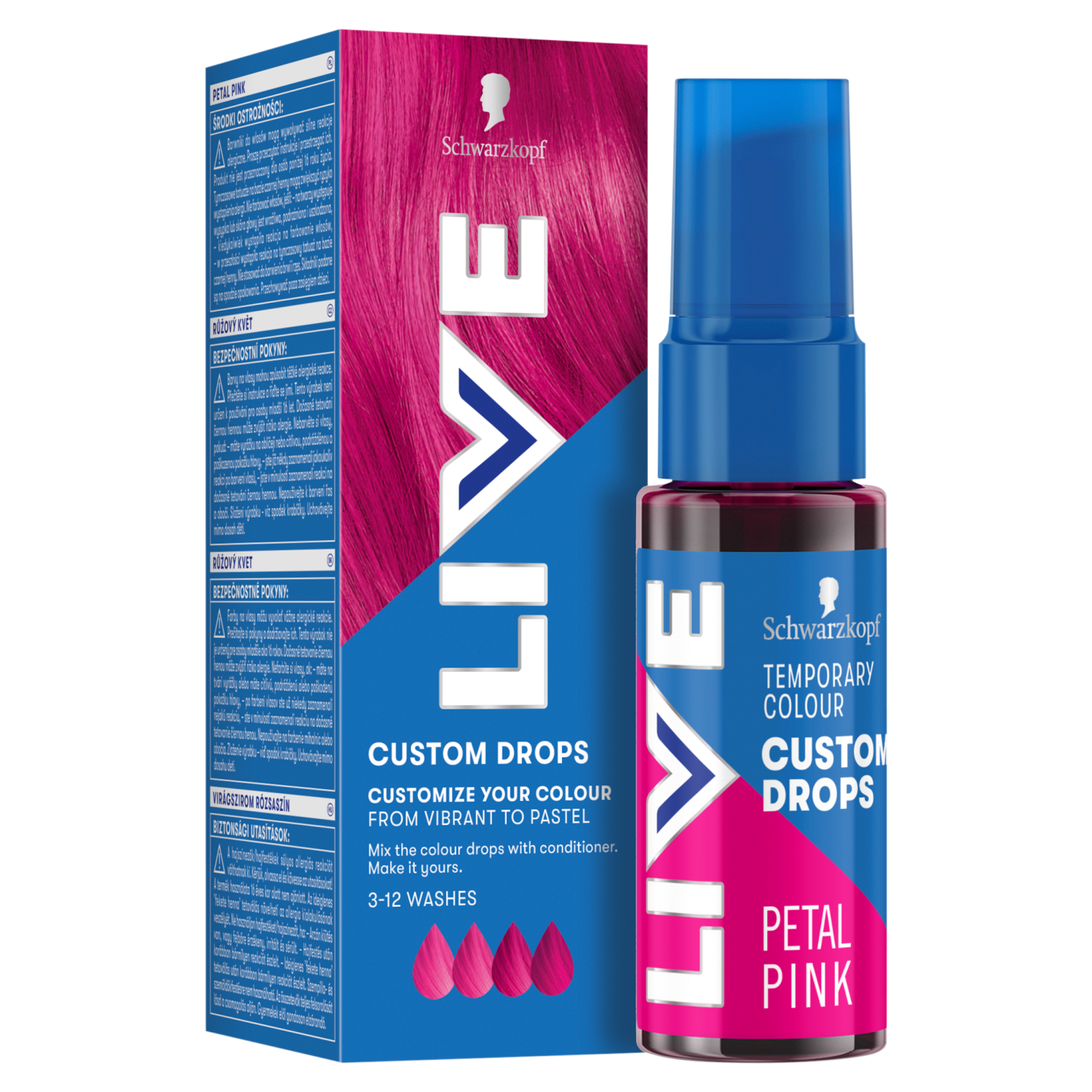 Live Drops półtrwała farba do włosów petal pink, 30 ml