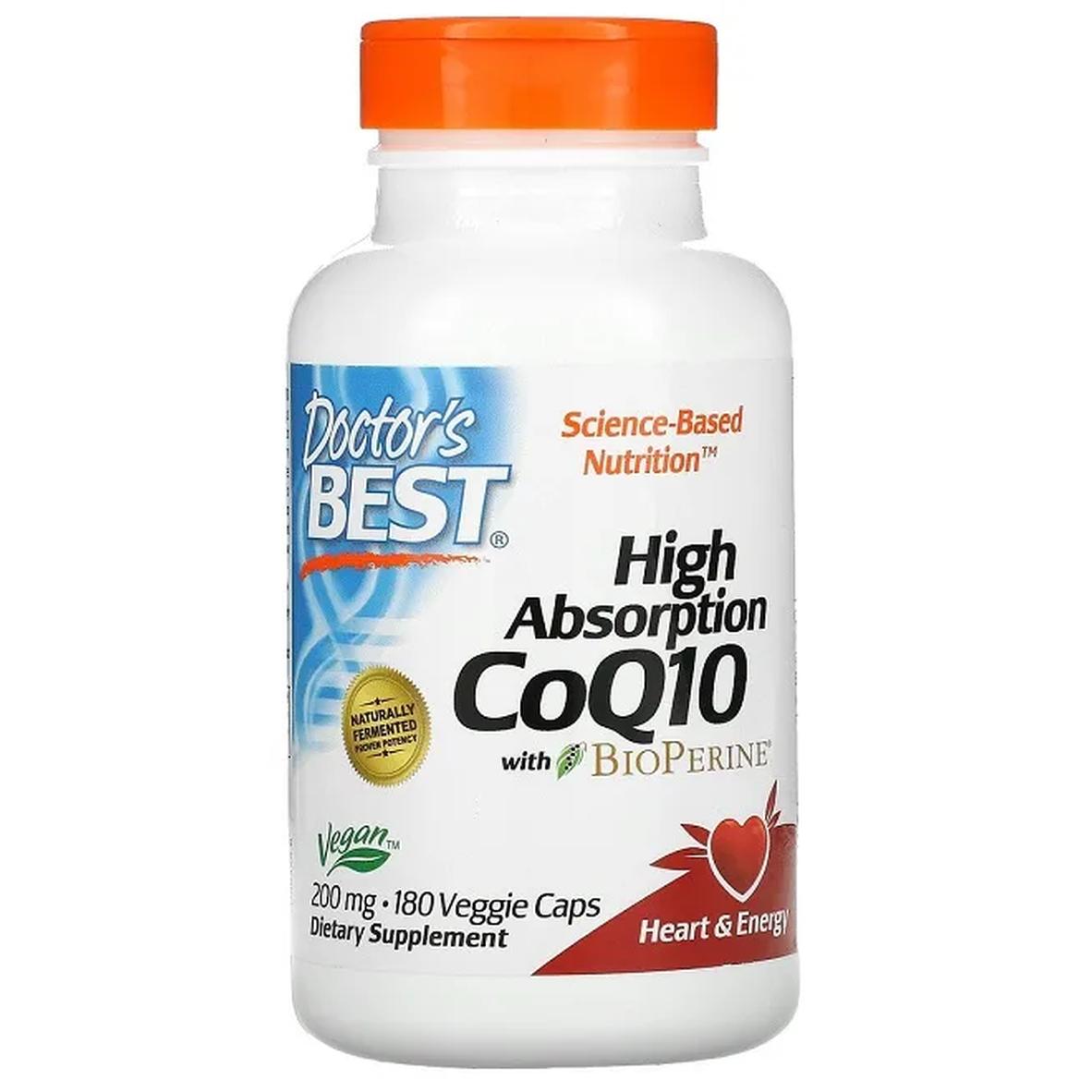 Doctor's Best suplement diety koenzym Q10 Wysokoprzyswjalny z Bioperyną, 200mg, 180 kaps./1 opak.
