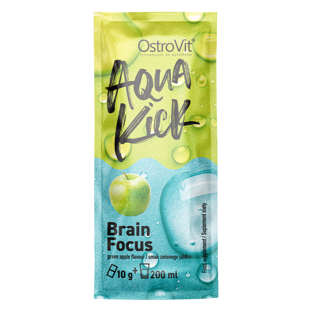 OstroVit Aqua Kick Brain Focus 10 g o smaku zielonego jabłka
