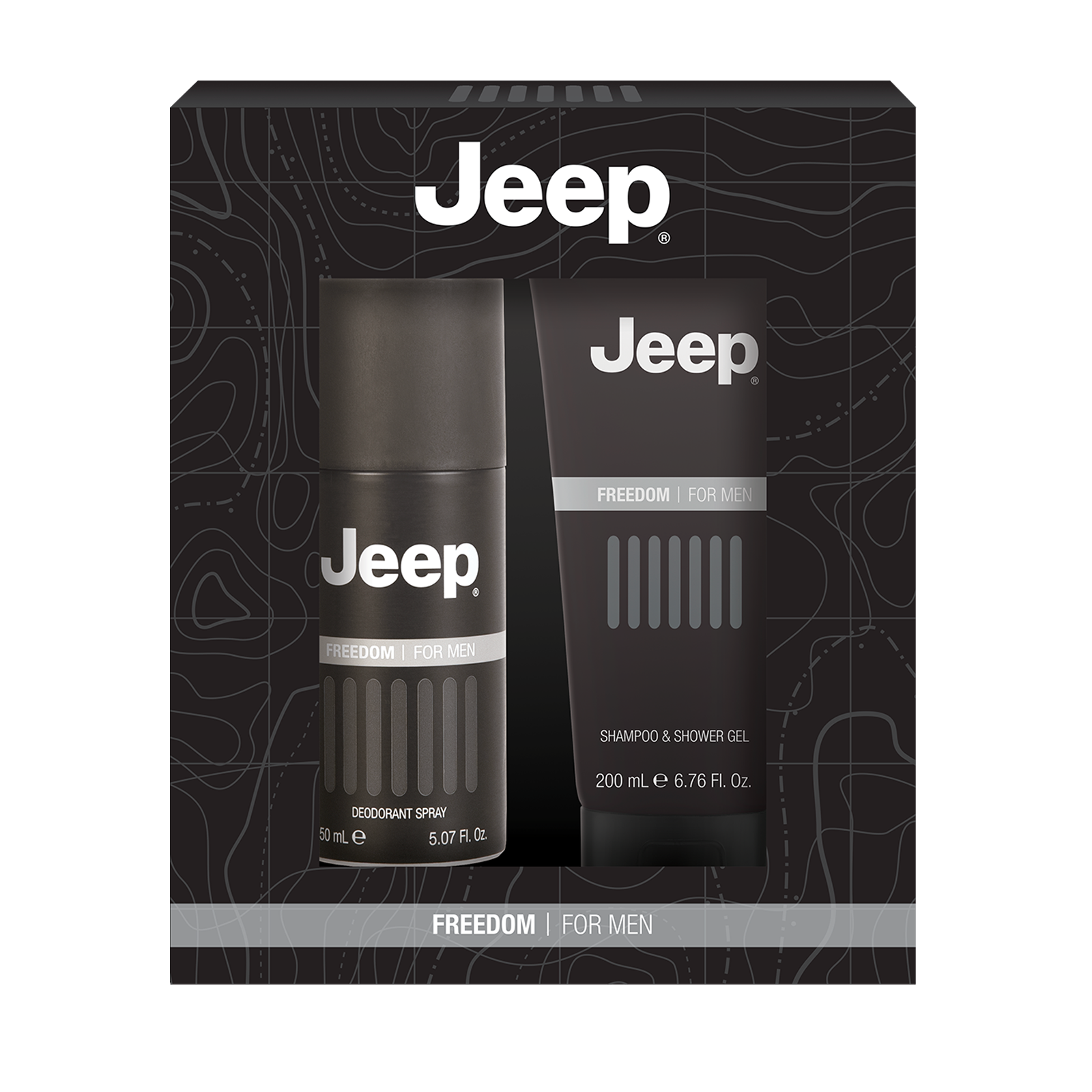 Jeep Freedom zestaw: dezodorant do ciała, 150 ml + żel pod prysznic, 200 ml 