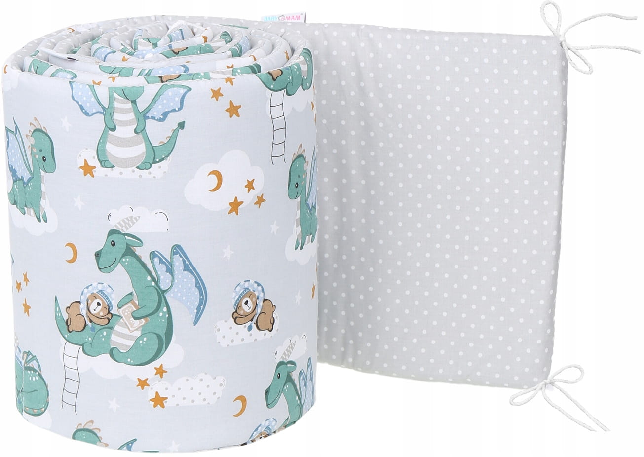 Babymam dwustronny ochraniacz 180x30 do łóżeczka