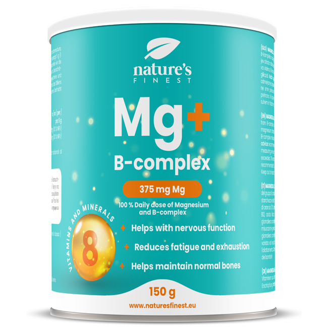 Nature's Finest Mg+B-Complex suplement diety z mangezem i witaminami z grupy B, 150 g