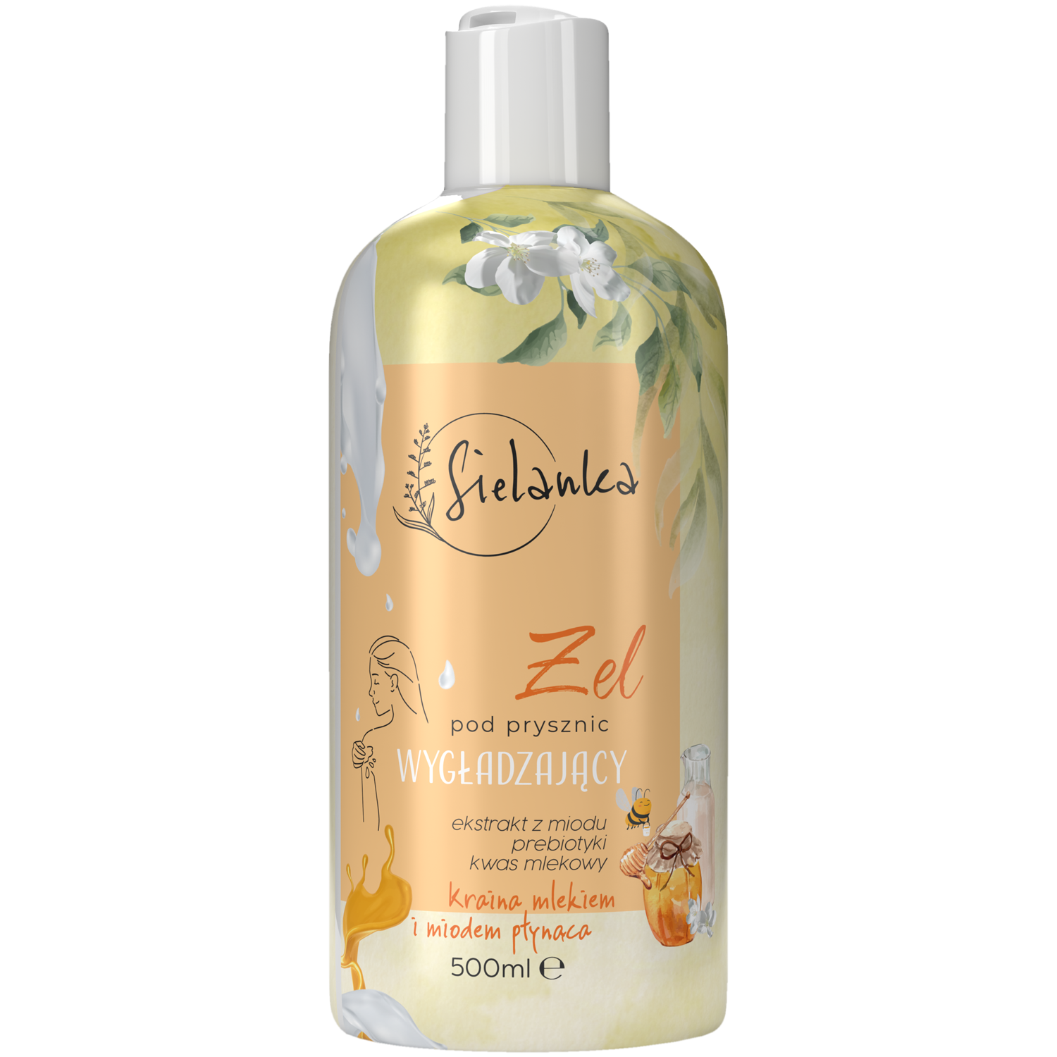 Sielanka Kraina mlekiem i miodem płynąca wygładzający żel pod prysznic, 500 ml