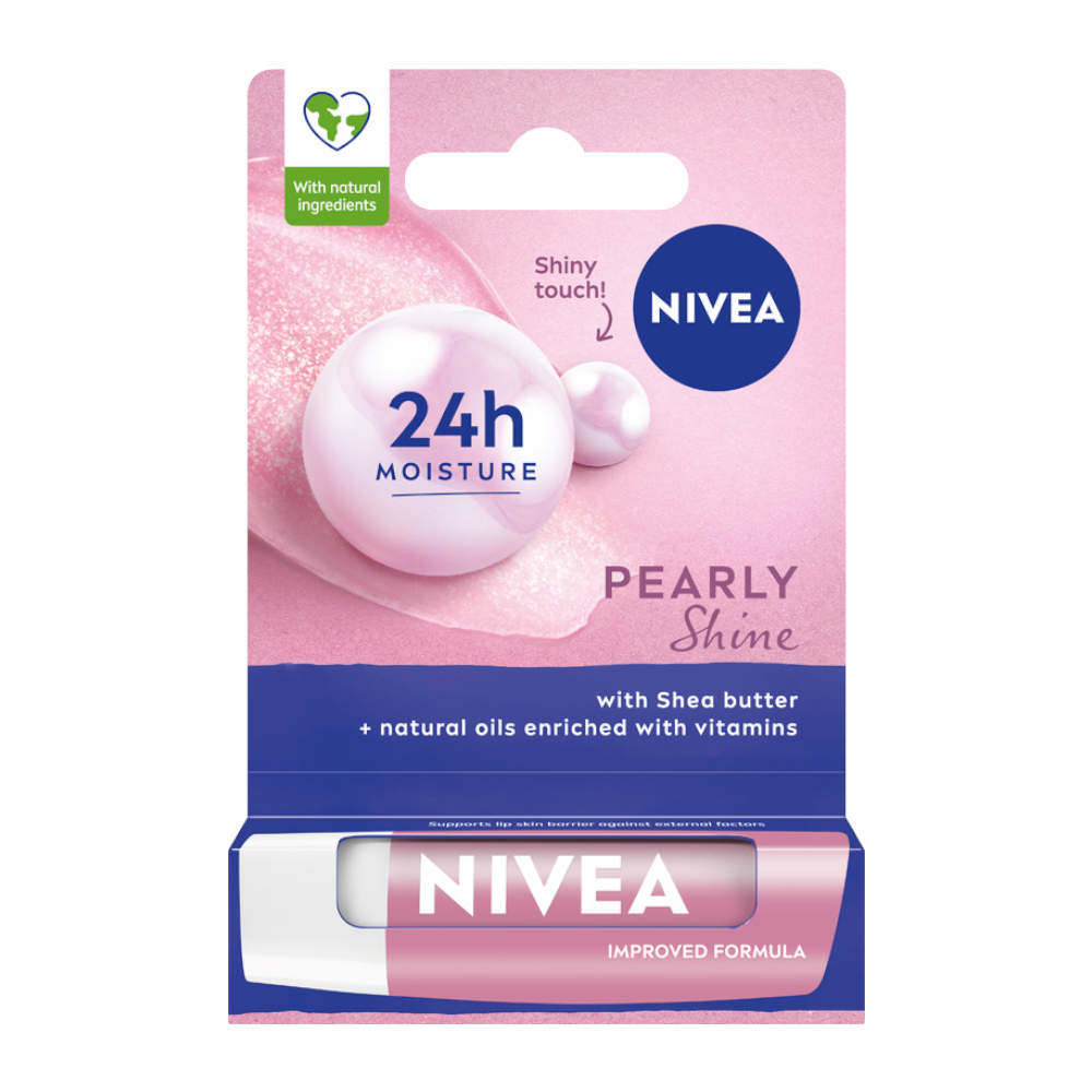 Nivea Pearly Shine pielęgnująca pomadka do ust, 4,8 g