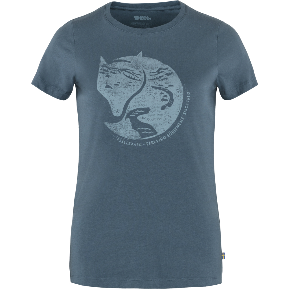 Koszulka damska Fjallraven Arctic Fox Print T-shirt indigo blue - XS