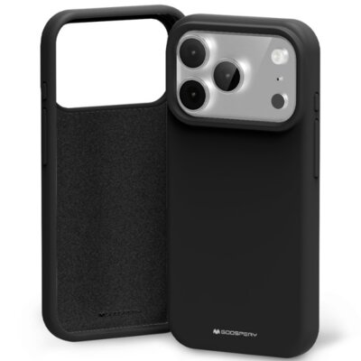 Etui MERCURY Silicone do Apple iPhone 17 Pro Czarny