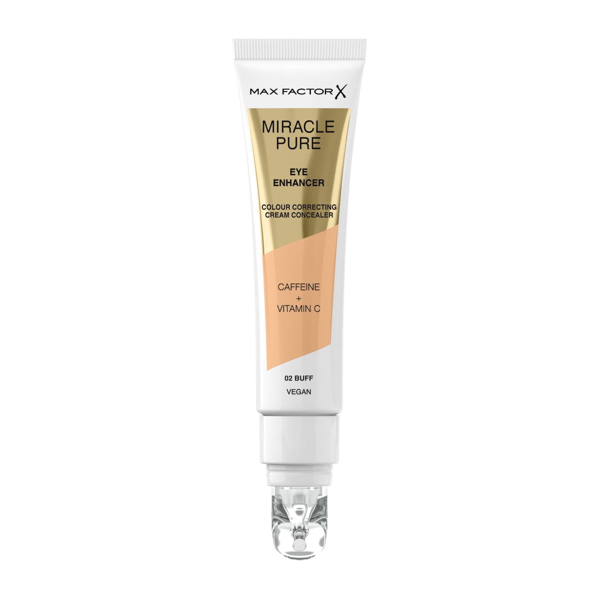 Max Factor Miracle Pure lekki rozświetlający korektor do twarzy i pod oczy zapewniający 24-godzinne nawilżenie 02 buff, 10 ml