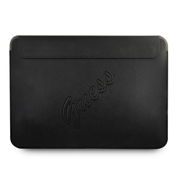 Guess Saffiano Script Sleeve Black - pokrowiec dla MacBook 13"