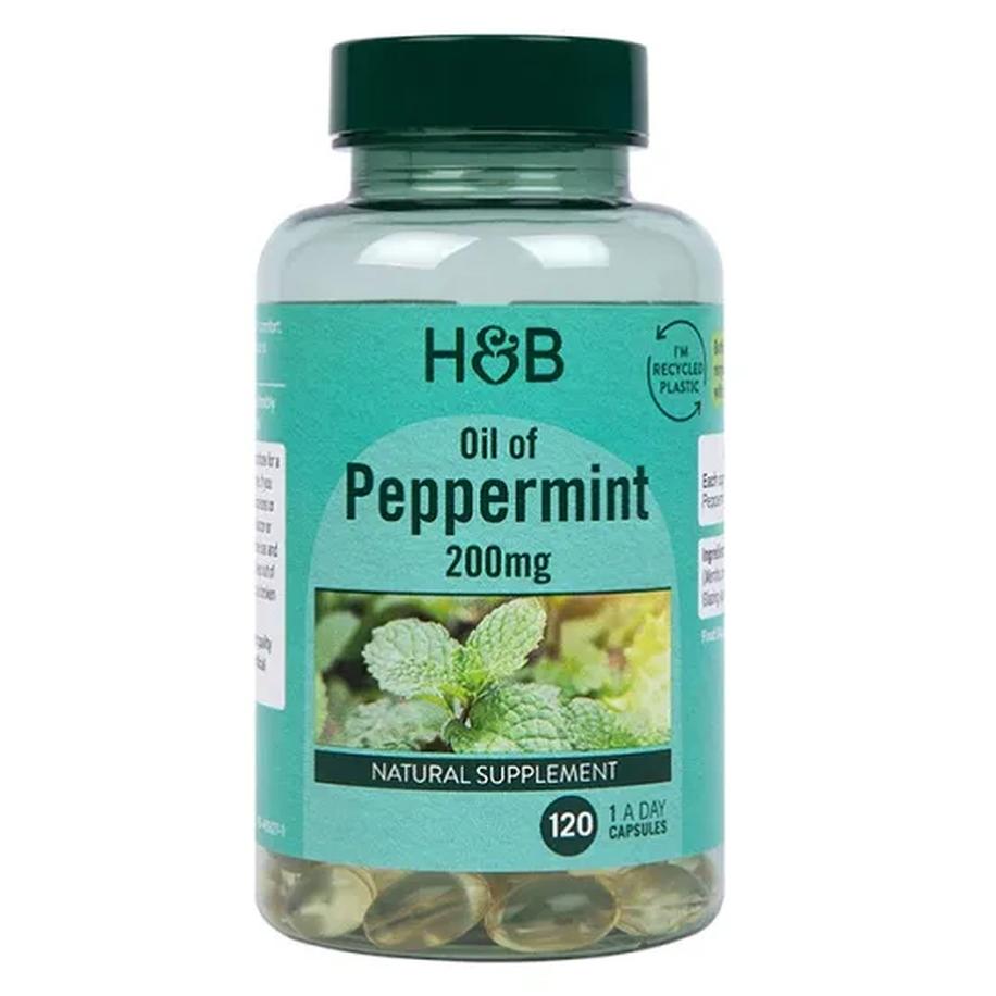 Holland & Barrett suplement diety olejek z Mięty Pieprzowej, Oil of Peppermint, 200mg, 120 kaps./1 opak.