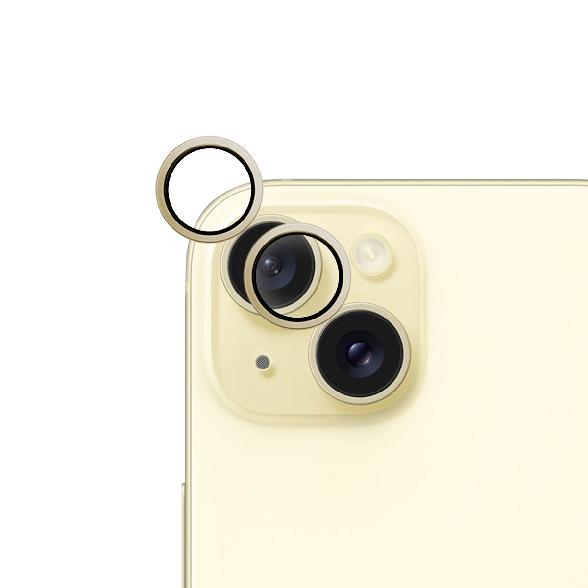 Epico Aluminium Lens Protector for Apple iPhone 15 / 15 Plus - pastel yellow