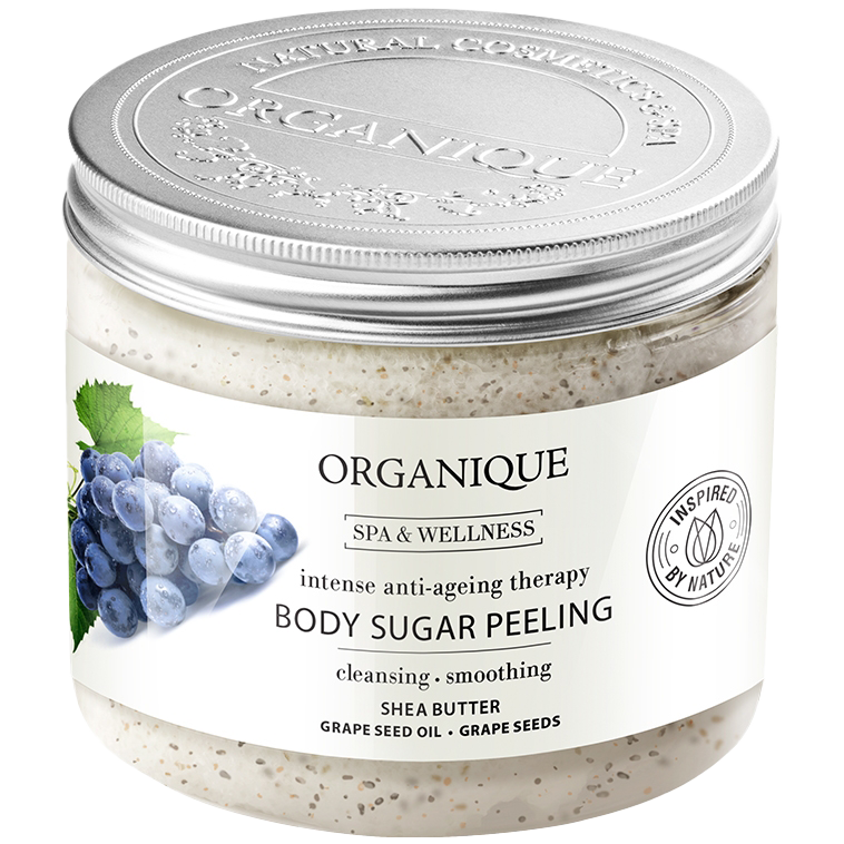 Organique przeciwstarzeniowy peeling cukrowy do ciała, 200 ml