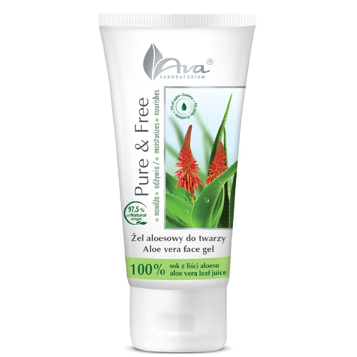 Ava Pure&Free żel aloesowy do twarzy, 100 ml