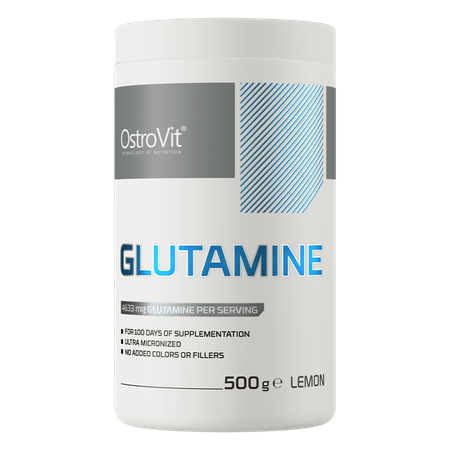 OstroVit Glutamina suplement diety o smaku cytrynowym, 500 g