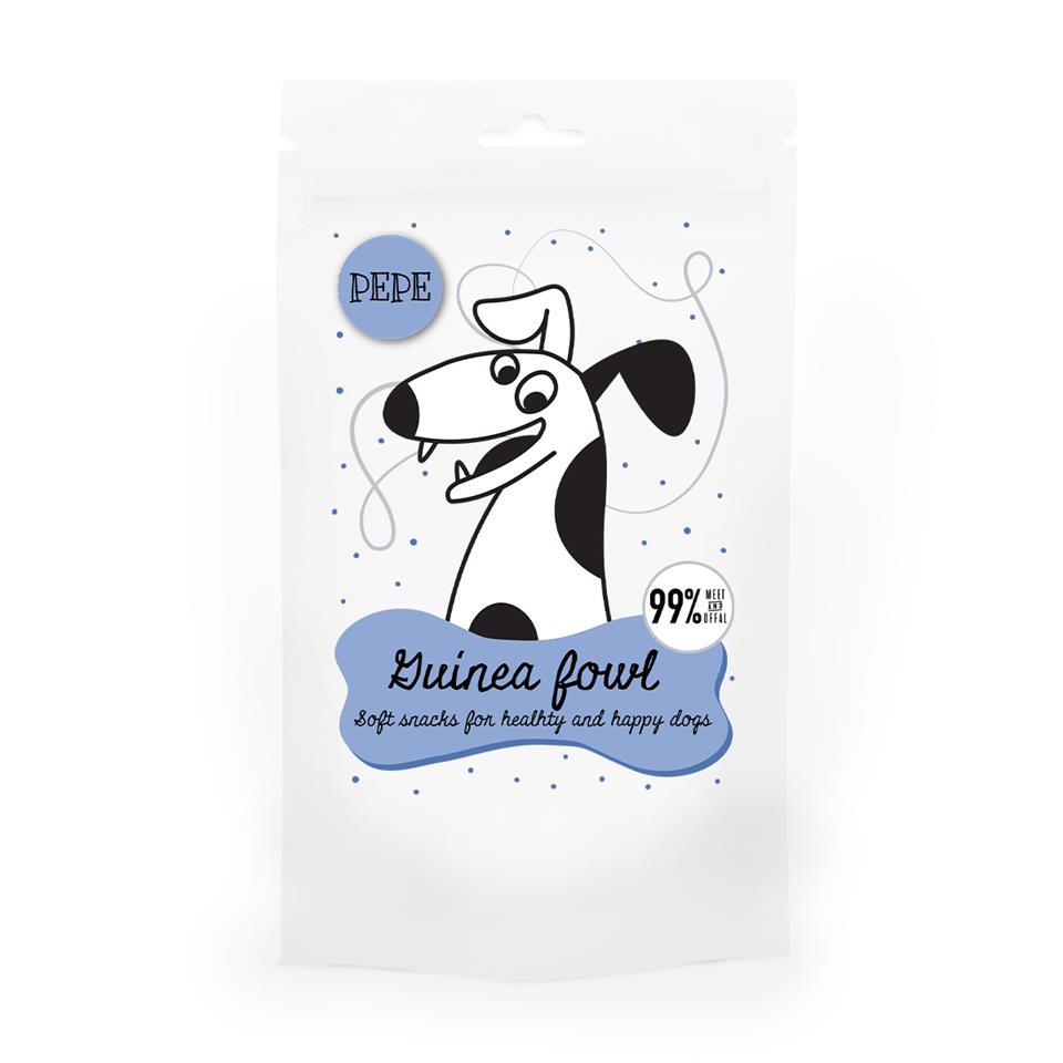 PAKA ZWIERZAKA PEPE Mini Chunkies Guinea Fowl 70 g przysmaki z perliczki