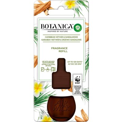 Wkład do odświeżacza powietrza AIR WICK Botanica Karaibski Wetiwer i Drzewo Sandałowe 19 ml