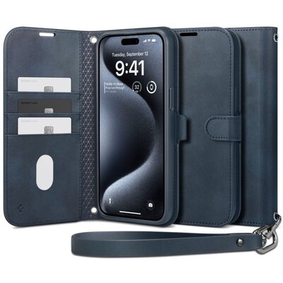 Etui SPIGEN Wallet S Pro do Apple iPhone 15 Pro Max Niebieski