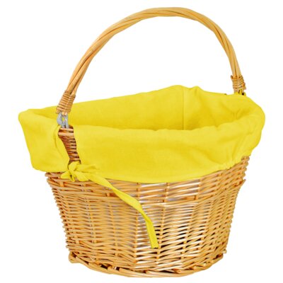 Koszyk wiklinowy na rower VÖGEL VKS-702 Stylowy Żółty