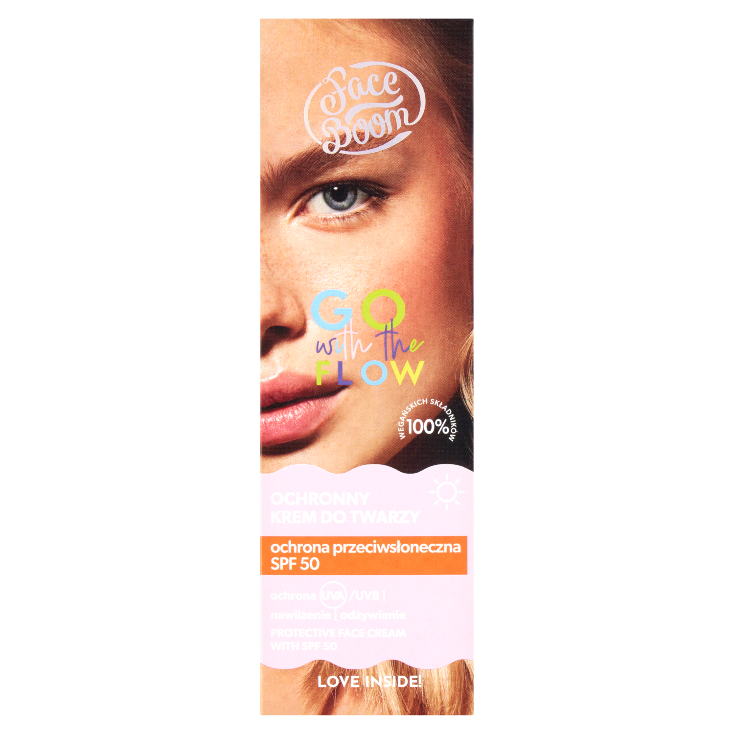 Faceboom Go With The Flow ochronny krem do twarzy z SPF50, 40 ml