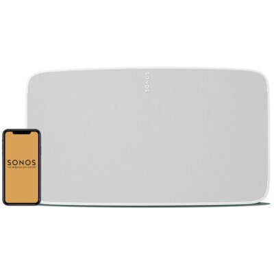 Głośnik Multiroom SONOS Five Biały, Wi-Fi, AirPlay2, Trueplay™, Sterowanie dotykowe,Możliwość ustawienia w pionie i poziomie