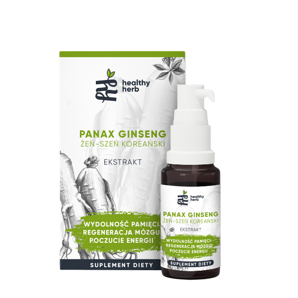 Healthy Herb suplement diety, żeń-szeń koreański ekstrakt, 30 ml