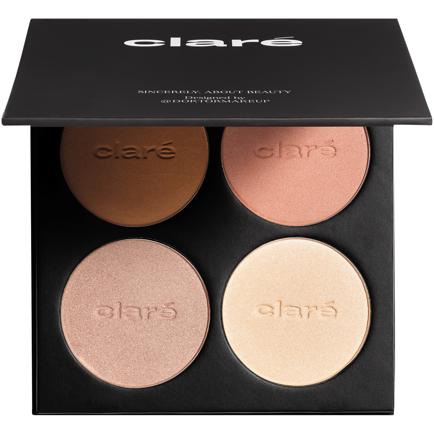 Claré Makeup Surgery paleta do konturowania twarzy dla szatynek Brownie, 32 g