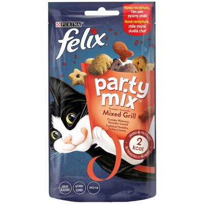 Przysmak dla kota FELIX Party Mix Mixed Grill Wołowina z kurczakiem i łososiem 60 g