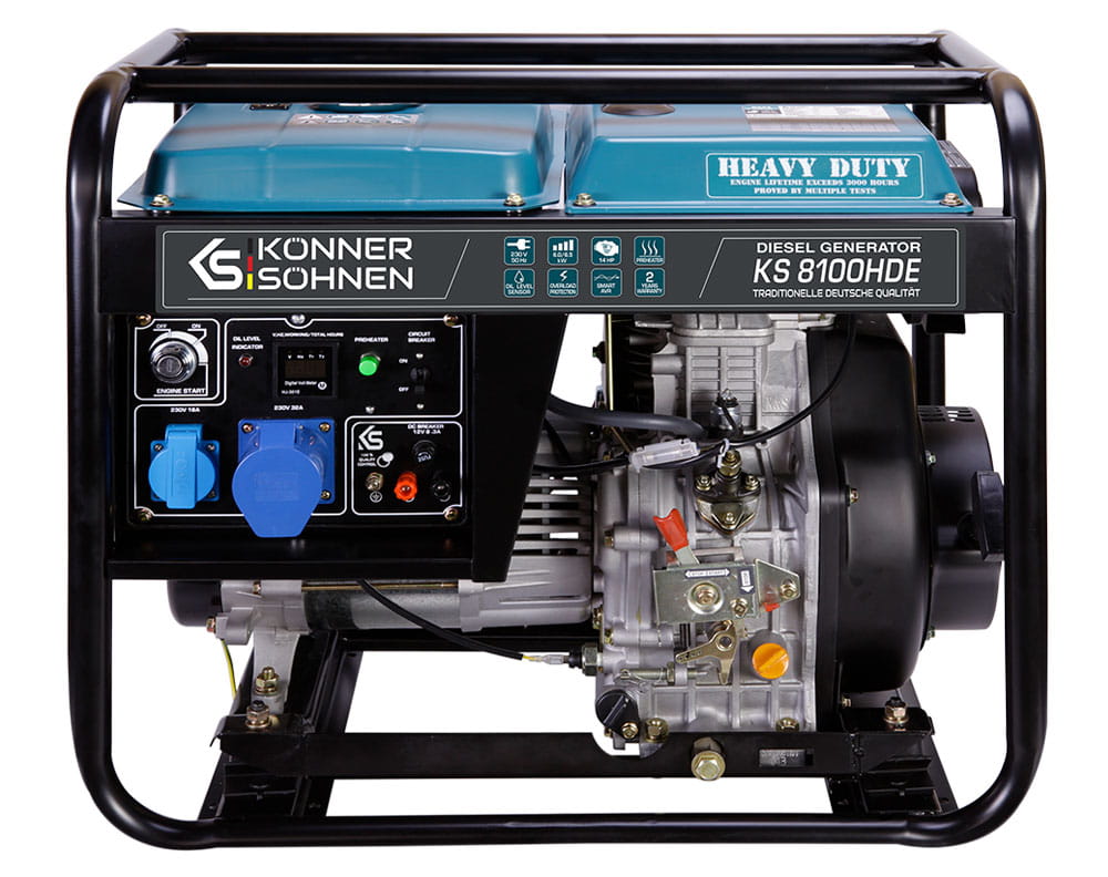 Agregat prądotwórczy KS 8100HDE AVR 6.5 kW / 14 KM K&S