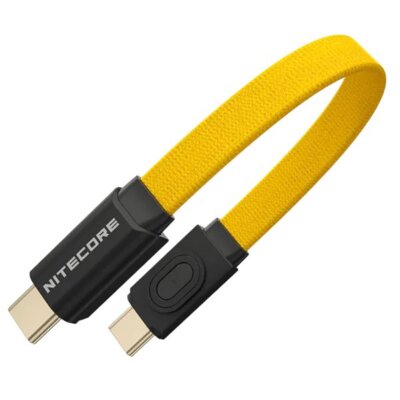 Kabel USB-C - USB-C NITECORE NLink10 60W 7 cm Żółty