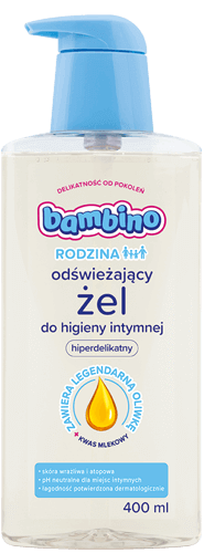 Bambino Rodzina odświeżający żel do higieny intymnej, 400 ml