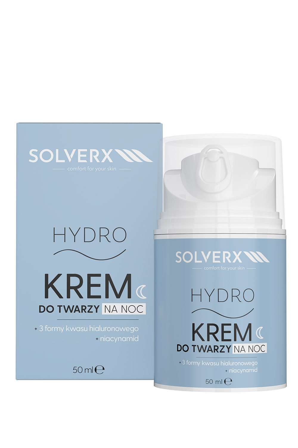 Solverx Hydro krem do twarzy na noc, 50 ml