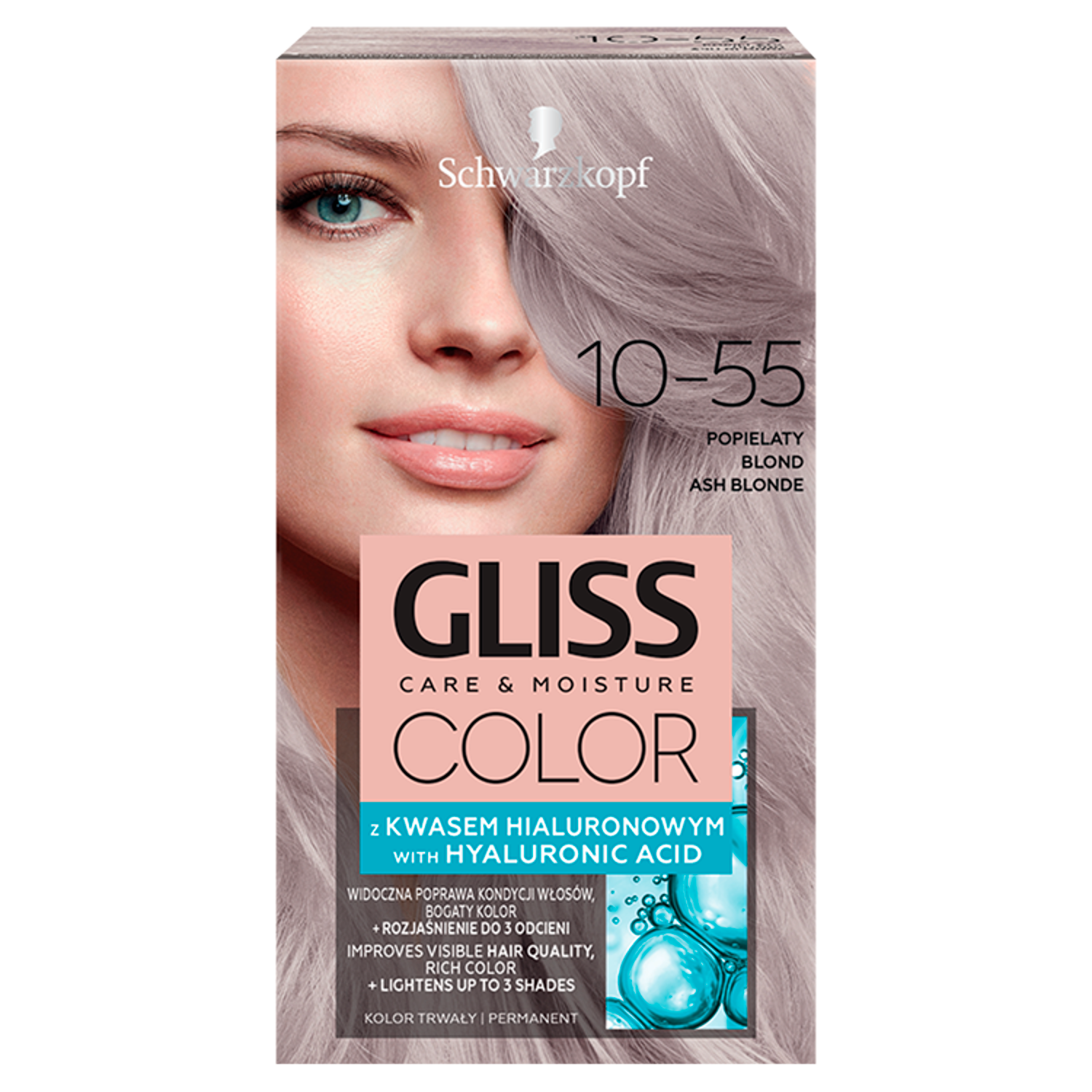 Gliss Color farba do włosów 10-55 popielaty blond, 1 opak.