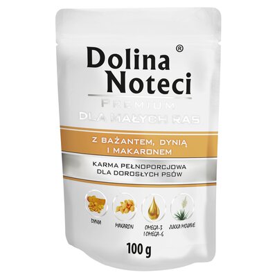 Karma dla psa DOLINA NOTECI Premium z bażantem, dynią i makaronem 100 g