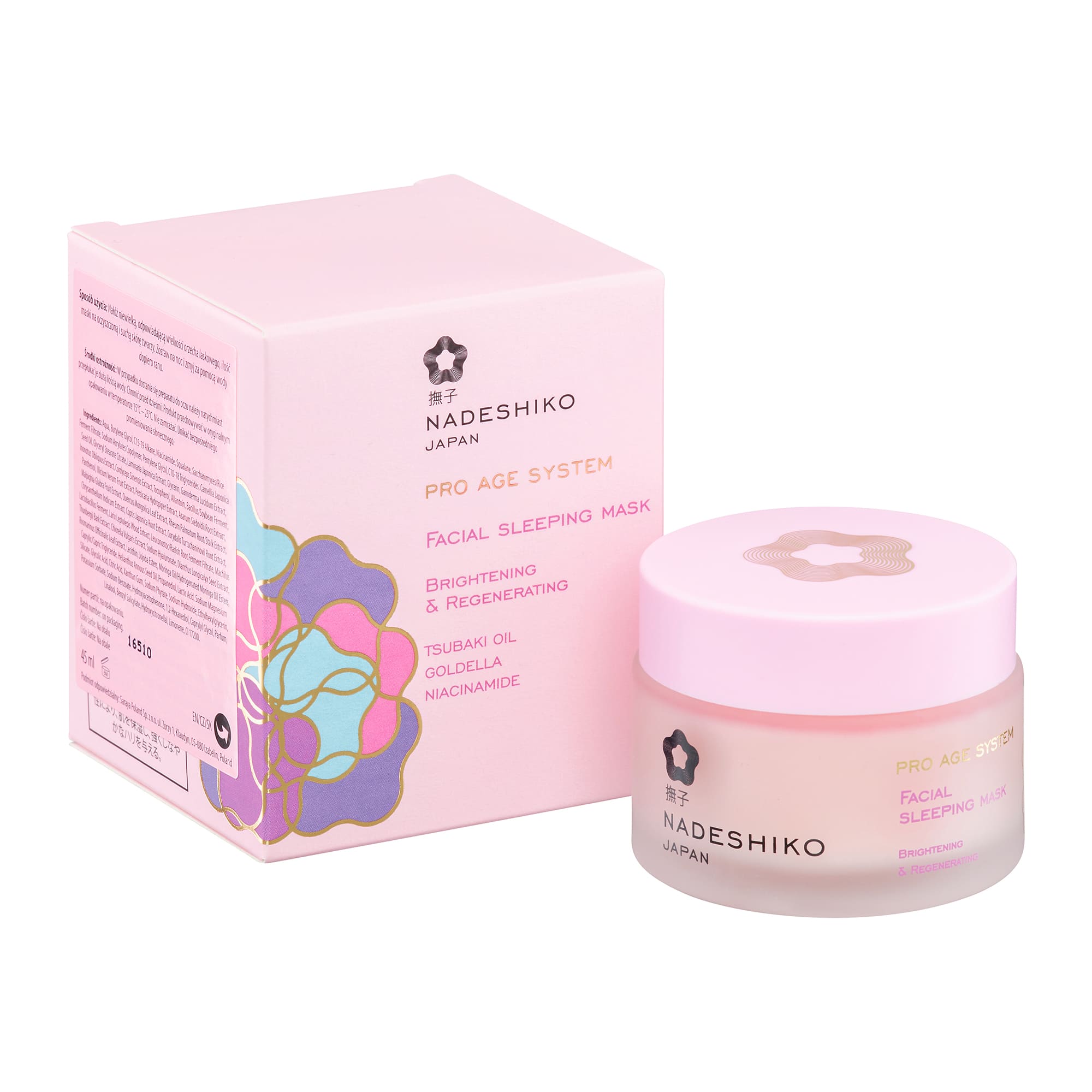 Nadeshiko Pro Age System regenerująca maska do twarzy na noc, 50 ml