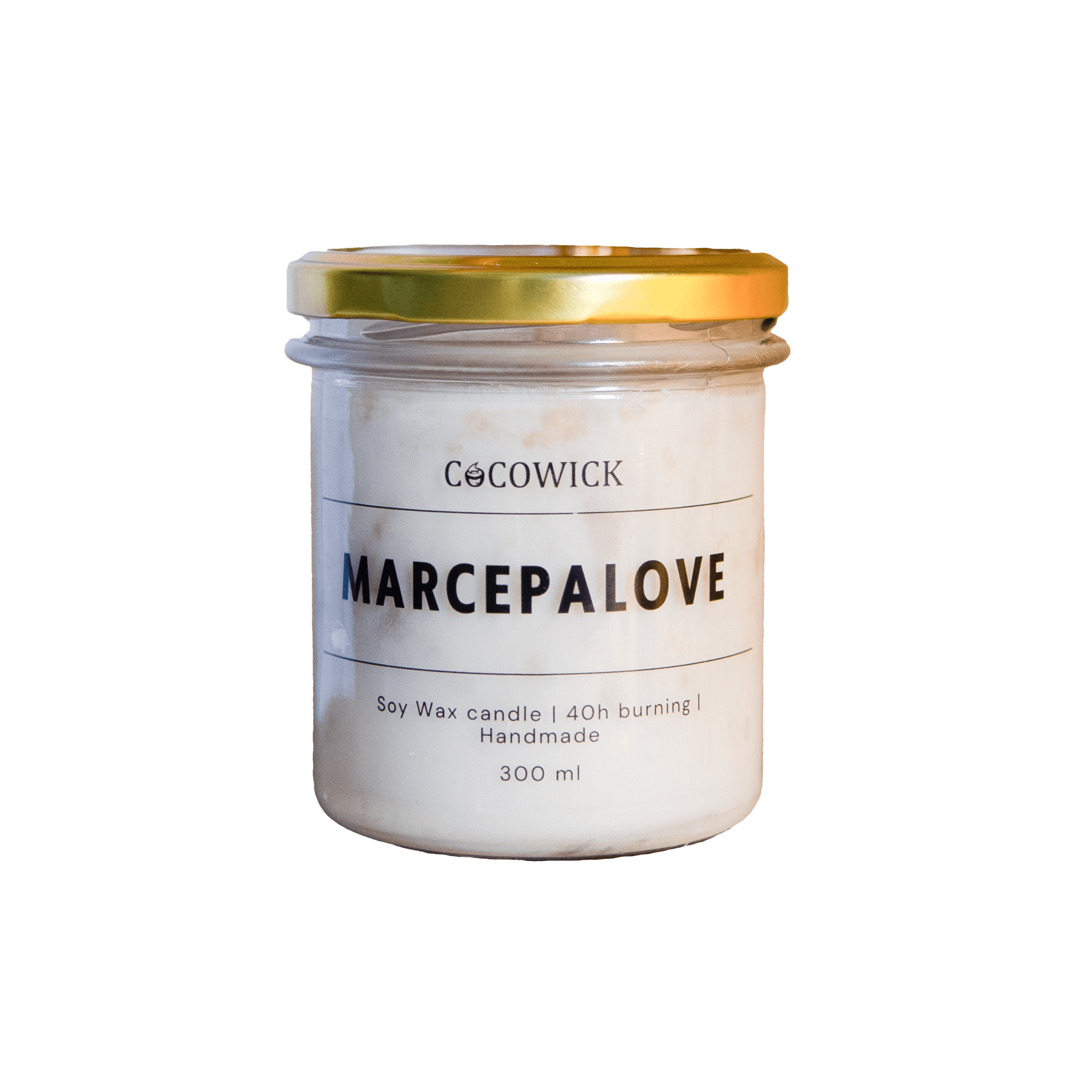 Cocowick Marcepalove świeca sojowa w szkle, 300 ml