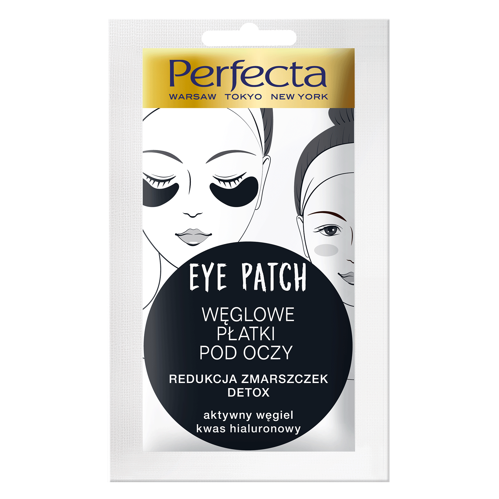 Perfecta węglowe płatki pod oczy, 1 para